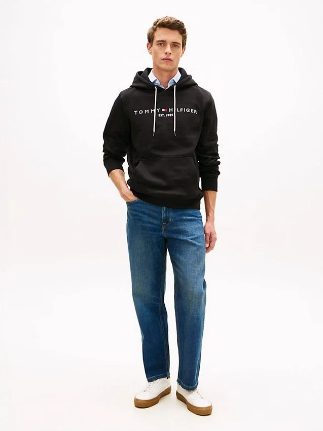 Sudadera con capucha y logotipo Tommy bordado Sudadera con capucha y logotipo Tommy bordado