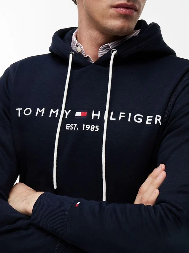 Sudadera con capucha y logotipo Tommy bordado Sudadera con capucha y logotipo Tommy bordado
