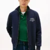 Sudadera con cremallera de felpa elástica con logotipo Arch Sudadera con cremallera de felpa elástica con logotipo Arch