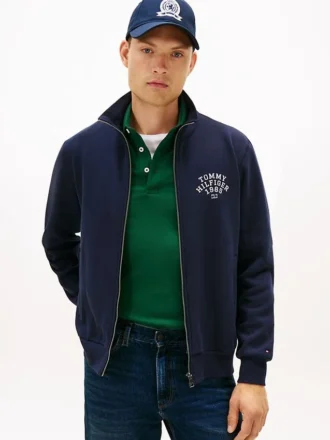 Sudadera con cremallera de felpa elástica con logotipo Arch