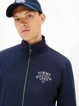 Sudadera con cremallera de felpa elástica con logotipo Arch