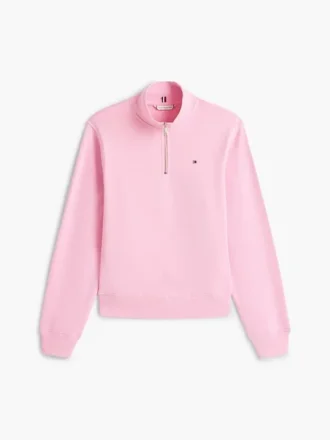 Sudadera con cremallera de un cuarto y interior cepillado