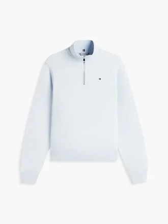 Sudadera con cremallera de un cuarto y interior cepillado