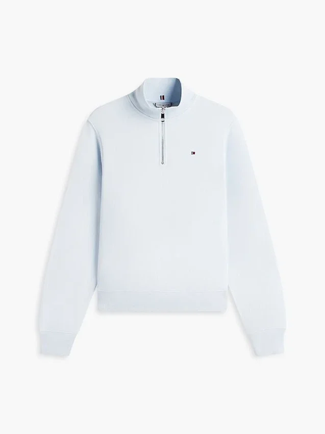 Sudadera con cremallera de un cuarto y interior cepillado Sudadera con cremallera de un cuarto y interior cepillado