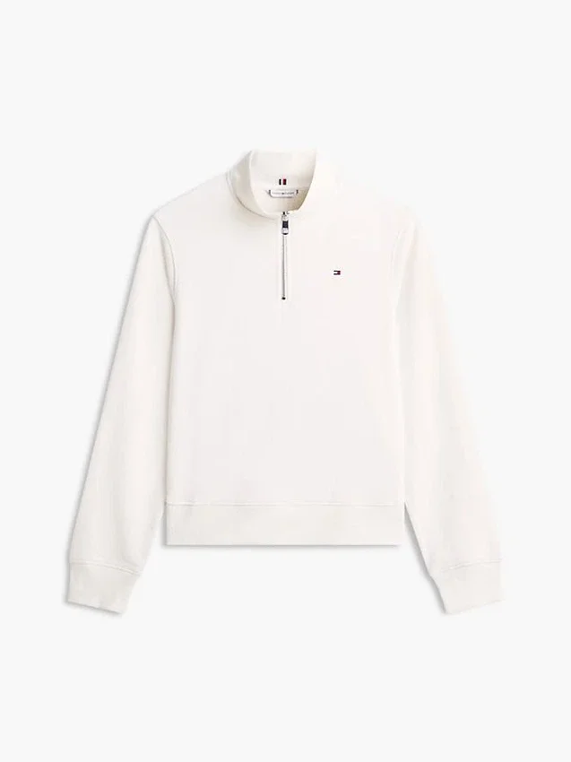 Sudadera con cremallera de un cuarto y interior cepillado Sudadera con cremallera de un cuarto y interior cepillado