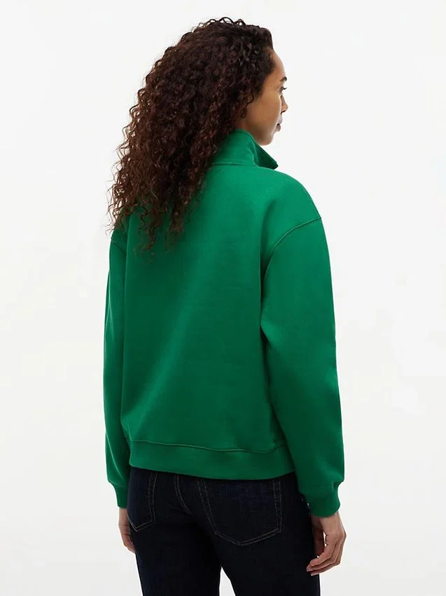 Sudadera con cremallera de un cuarto y interior cepillado Sudadera con cremallera de un cuarto y interior cepillado