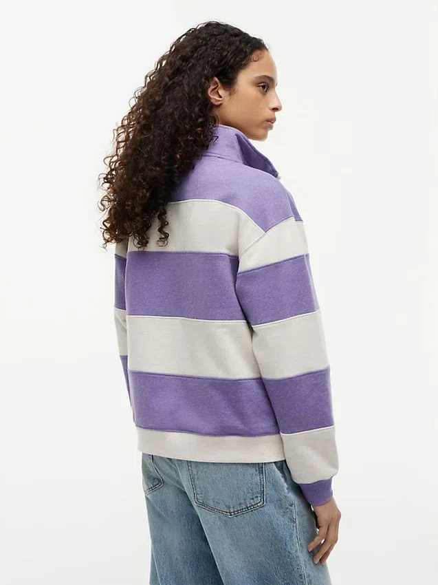 Sudadera con cremallera de un cuarto y interior cepillado Sudadera con cremallera de un cuarto y interior cepillado
