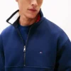 Sudadera con cremallera de un cuarto y logotipo de bandera Sudadera con cremallera de un cuarto y logotipo de bandera