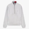 Sudadera con cremallera de un cuarto y logotipo de bandera