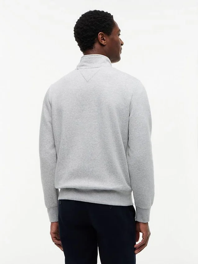 Sudadera con cremallera de un cuarto y logotipo de Tommy Sudadera con cremallera de un cuarto y logotipo de Tommy