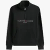 Sudadera con cremallera de un cuarto y logotipo de Tommy Sudadera con cremallera de un cuarto y logotipo de Tommy