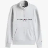 Sudadera con cremallera de un cuarto y logotipo de Tommy Sudadera con cremallera de un cuarto y logotipo de Tommy