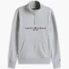 Sudadera con cremallera de un cuarto y logotipo de Tommy Sudadera con cremallera de un cuarto y logotipo de Tommy