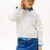 Sudadera con logo flocado para niña Sudadera con logo flocado para niña