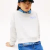 Sudadera con logo flocado para niña Sudadera con logo flocado para niña