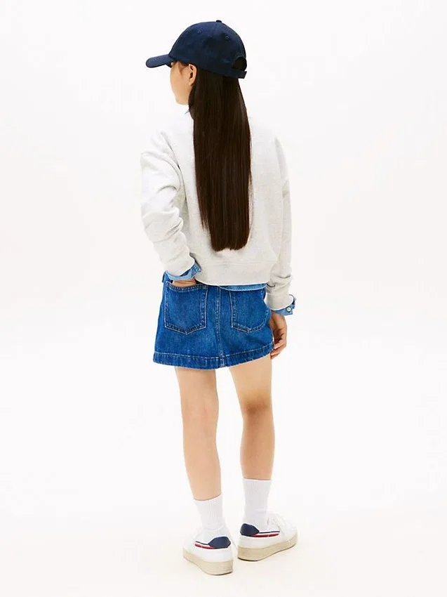 Sudadera con logo flocado para niña Sudadera con logo flocado para niña