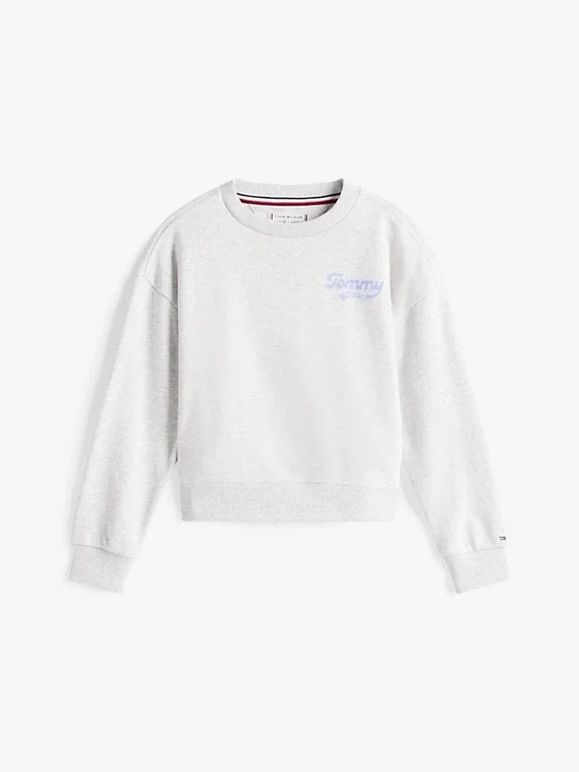 Sudadera con logo flocado para niña Sudadera con logo flocado para niña