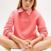 Sudadera con logo Tommy con purpurina para niña Sudadera con logo Tommy con purpurina para niña
