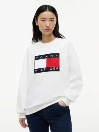 Sudadera con logotipo de bandera