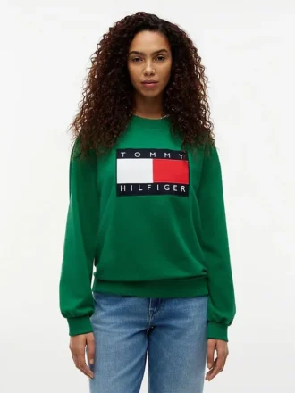 Sudadera con logotipo de bandera