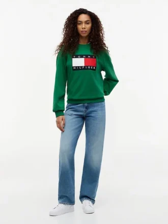 Sudadera con logotipo de bandera
