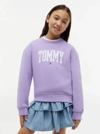 Sudadera con logotipo Tommy para niña Sudadera con logotipo Tommy para niña