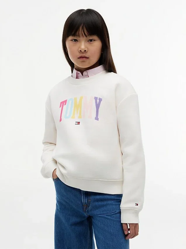 Sudadera con logotipo Tommy para niña Sudadera con logotipo Tommy para niña