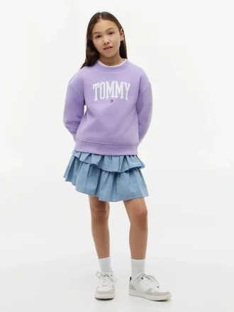 Sudadera con logotipo Tommy para niña Sudadera con logotipo Tommy para niña