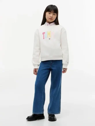 Sudadera con logotipo Tommy para niña