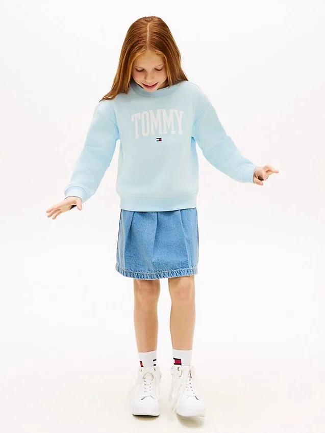 Sudadera con logotipo Tommy para niña Sudadera con logotipo Tommy para niña