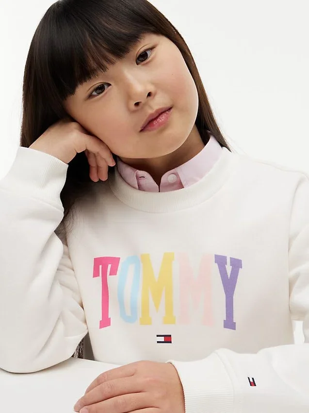 Sudadera con logotipo Tommy para niña Sudadera con logotipo Tommy para niña