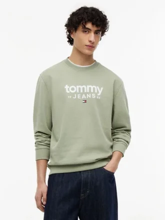 Sudadera de ante con el logotipo de Tommy Jeans