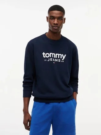 Sudadera de ante con el logotipo de Tommy Jeans