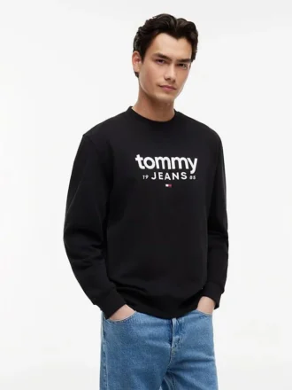 Sudadera de ante con el logotipo de Tommy Jeans