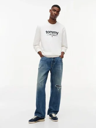 Sudadera de ante con el logotipo de Tommy Jeans