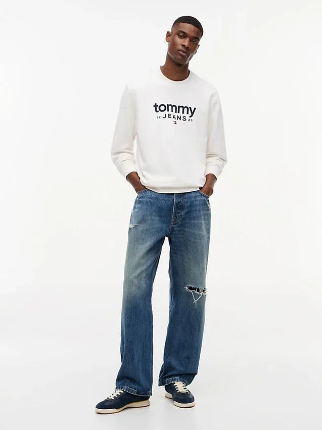 Sudadera de ante con el logotipo de Tommy Jeans Sudadera de ante con el logotipo de Tommy Jeans