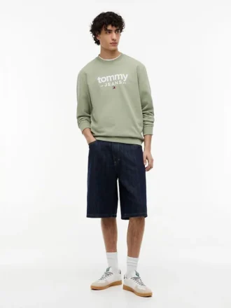 Sudadera de ante con el logotipo de Tommy Jeans