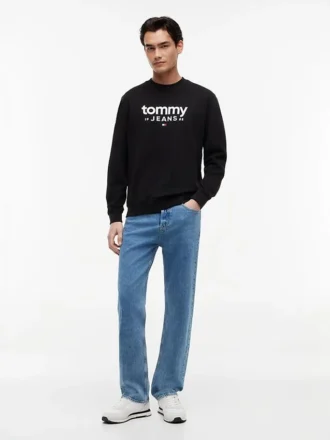 Sudadera de ante con el logotipo de Tommy Jeans