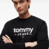 Sudadera de ante con el logotipo de Tommy Jeans