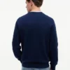 Sudadera de cuello redondo con el logotipo de la bandera ondulada