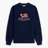 Sudadera de cuello redondo con el logotipo de la bandera ondulada