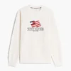 Sudadera de cuello redondo con el logotipo de la bandera ondulada