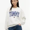 Sudadera de cuello redondo con logotipo Varsity Tommy Sudadera de cuello redondo con logotipo Varsity Tommy