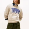 Sudadera de cuello redondo con logotipo Varsity Tommy Sudadera de cuello redondo con logotipo Varsity Tommy
