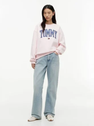 Sudadera de cuello redondo con logotipo Varsity Tommy