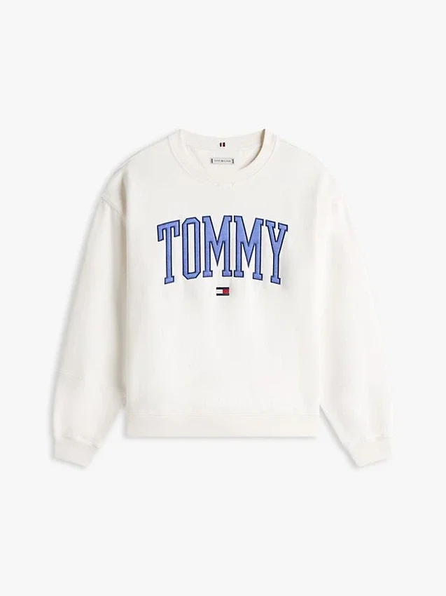 Sudadera de cuello redondo con logotipo Varsity Tommy Sudadera de cuello redondo con logotipo Varsity Tommy