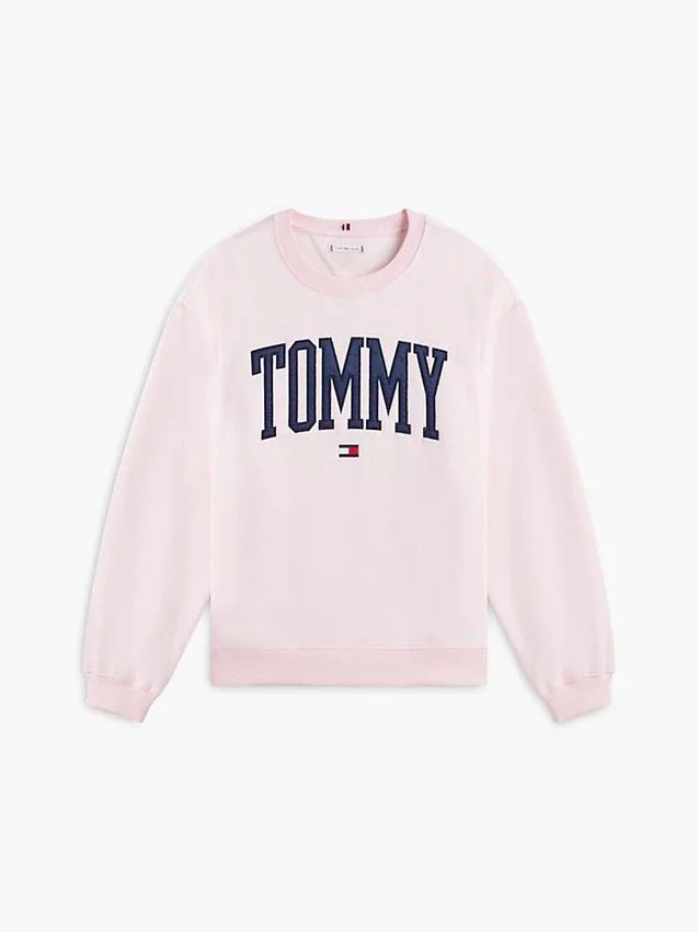 Sudadera de cuello redondo con logotipo Varsity Tommy Sudadera de cuello redondo con logotipo Varsity Tommy
