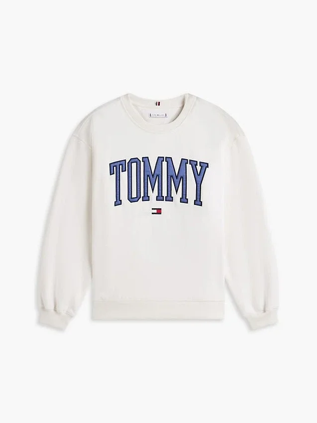 Sudadera de cuello redondo con logotipo Varsity Tommy Sudadera de cuello redondo con logotipo Varsity Tommy