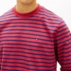 Sudadera de cuello redondo de rizo a rayas Sudadera de cuello redondo de rizo a rayas