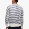 Sudadera de cuello redondo de rizo a rayas Sudadera de cuello redondo de rizo a rayas